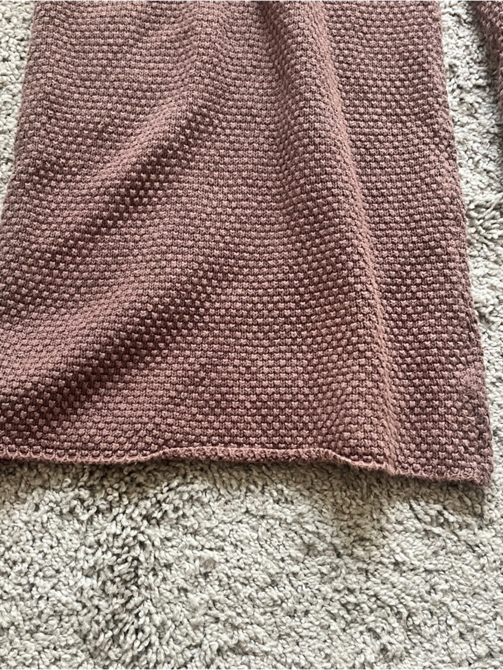 Free People Beach Hailee Wide-Leg, Cropped Brown Waffle Knit Sweater Pants Sz L - Picture 3 of 5